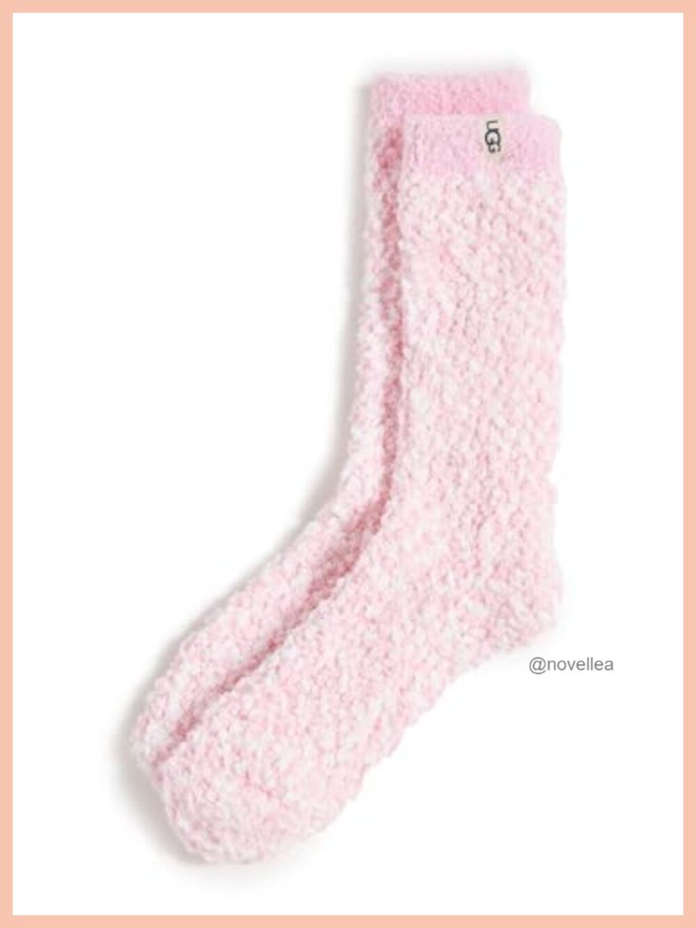 Cozy Chenille Slipper Socks Crew Length Soft Twill Tape Logo Casual